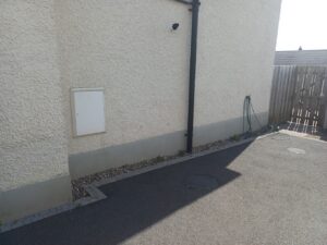 Driveway after household rubbish was removed