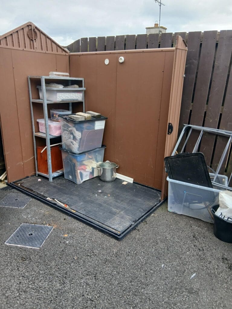 Before — Shed dismantling and garden clearance in Ahoghill