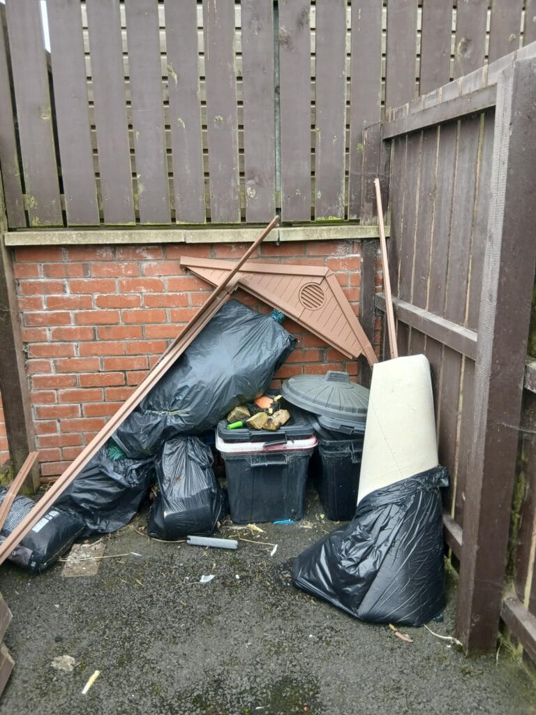 Before: Shed dismantling and garden clearance in Ahoghill